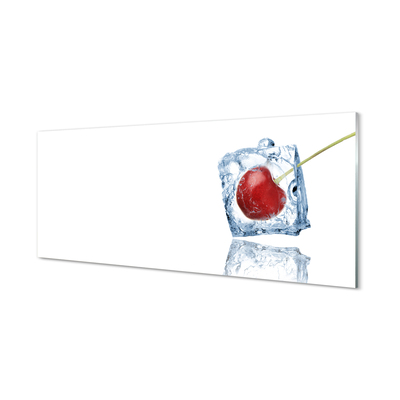 Obraz na skle Kostka ledu cherry