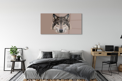 Obraz na skle malované vlk