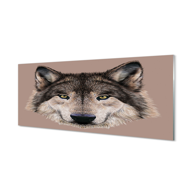 Obraz na skle malované vlk