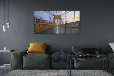 Obraz na skle Sloupec most slunce