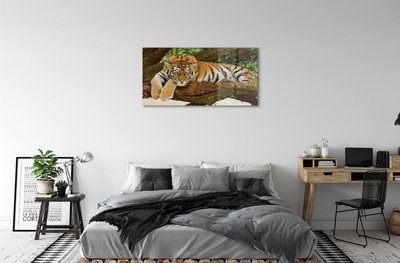 Obraz na skle tiger tree