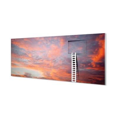 Obraz na skle Žebřík slunce oblohu