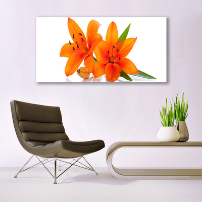 Obraz na skle Oranžové Květiny
