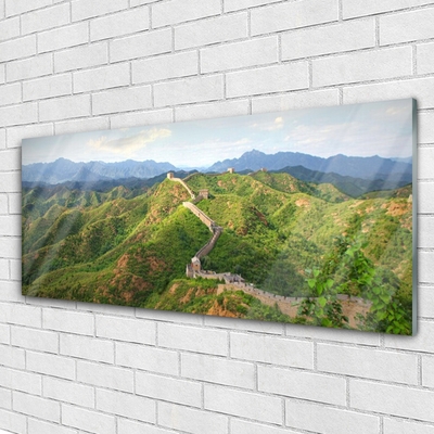 Obraz na skle Velká Zeď Hora Krajina