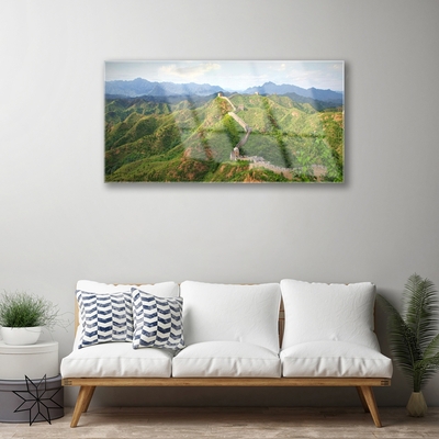 Obraz na skle Velká Zeď Hora Krajina