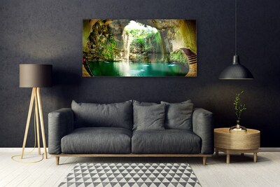 Obraz na skle Vodopád Krajina