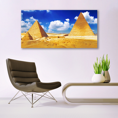 Obraz na skle Poušť Piramidy Krajina