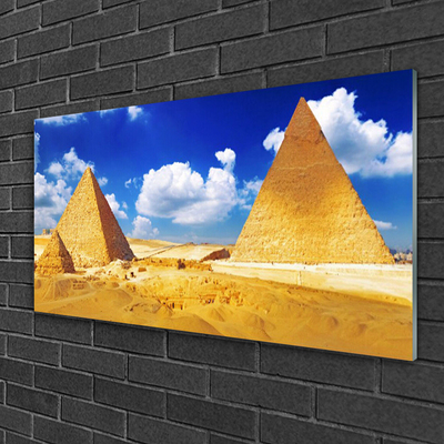 Obraz na skle Poušť Piramidy Krajina
