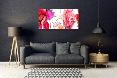 Obraz na skle Květiny Umění