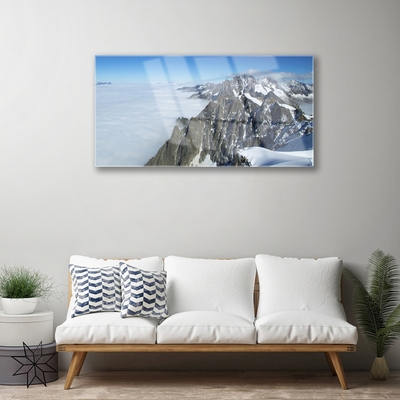 Obraz na skle Hora Mlha Krajina