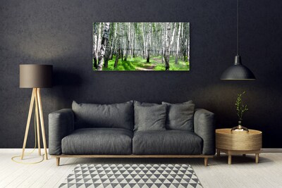 Obraz na skle Stromy Tráva Příroda