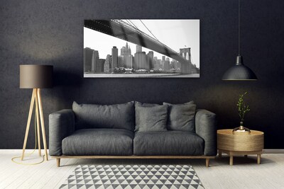 Obraz na skle Most Město Architektura
