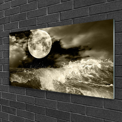 Obraz na skle Noc Měsíc Krajina