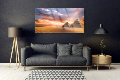Obraz na skle Poušť Pyramidy