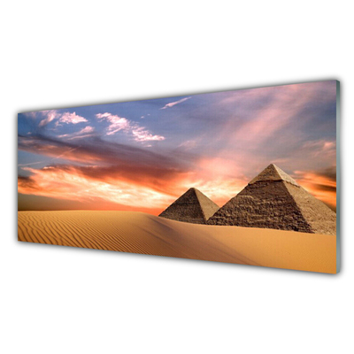 Obraz na skle Poušť Pyramidy