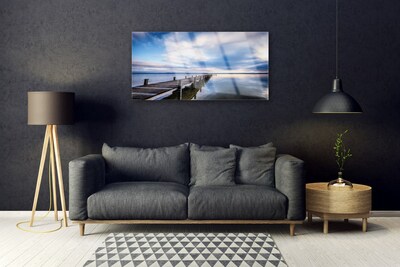 Obraz na skle Most Moře architektura
