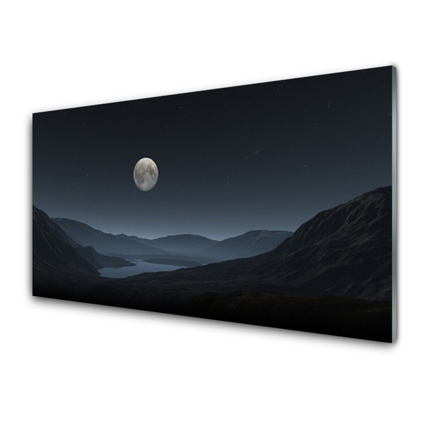 Obraz na skle Noc Měsíc Krajina