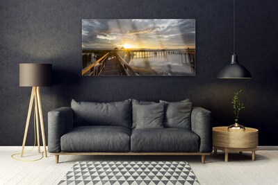 Obraz na skle Most Moře Architektura