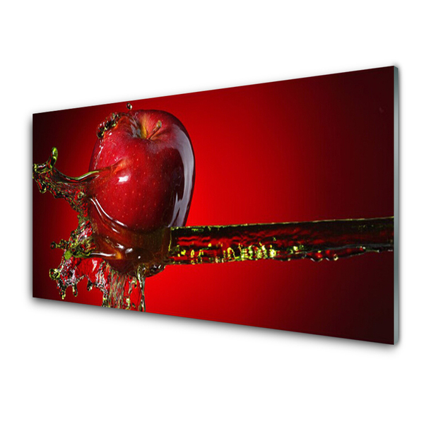 Obraz na skle Jablko Voda Kuchyně