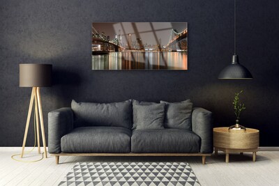 Obraz na skle Město Mosty Architektura