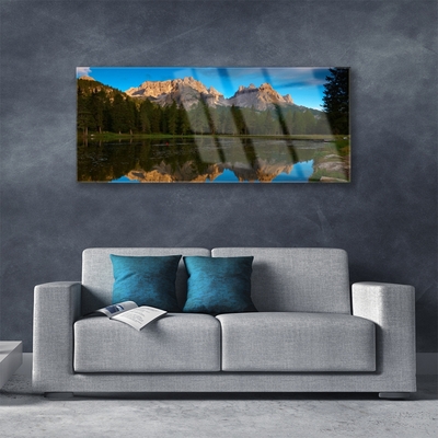 Obraz na skle Les Jezero Krajina