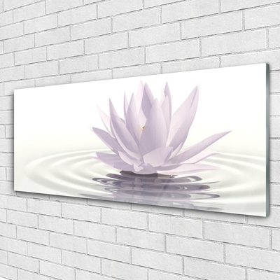 Obraz na skle Květ Voda Umění