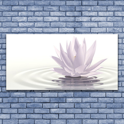 Obraz na skle Květ Voda Umění