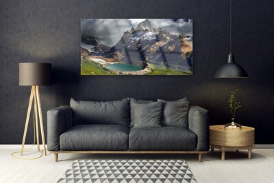 Obraz na skle Hora Záliv Krajina