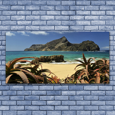 Obraz na skle Pláž Moře Skála Krajina