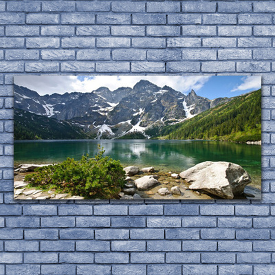 Obraz na skle Jezero Hory Krajina