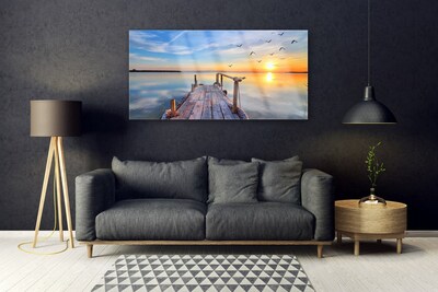 Obraz na skle Moře Most Architektura