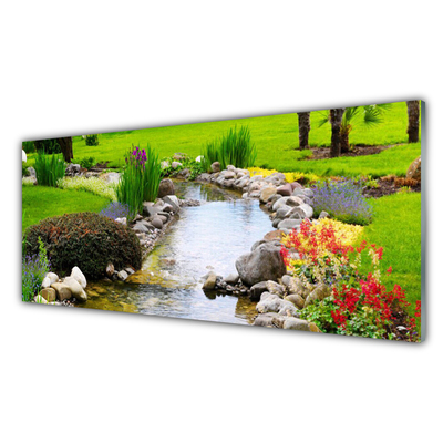Obraz na skle Zahrada Jezero Příroda