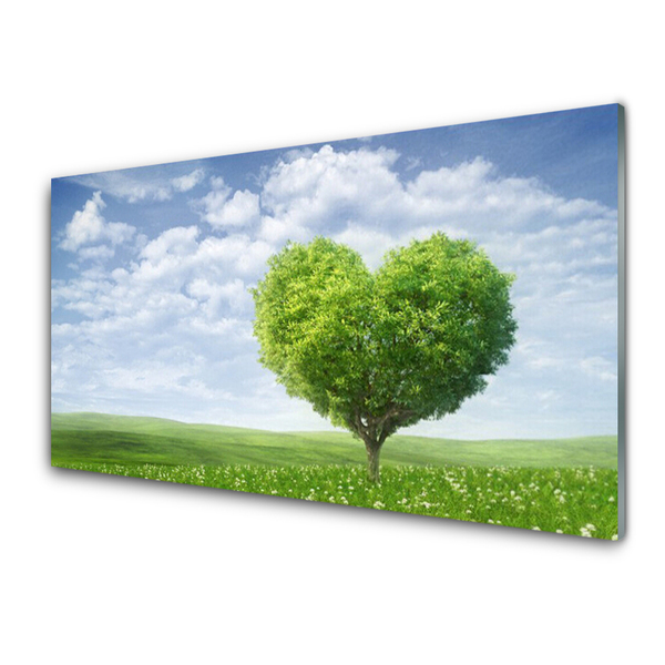 Obraz na skle Strom Srdce Příroda