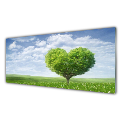 Obraz na skle Strom Srdce Příroda