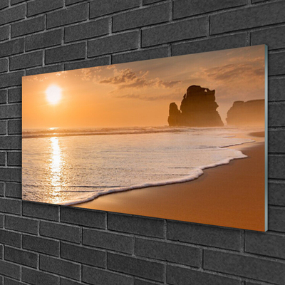 Obraz na skle Moře Pláž Slunce Krajina