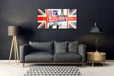 Obraz na skle Londýn Vlajka Umění