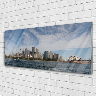Obraz na skle Město Moře Domy Sydney