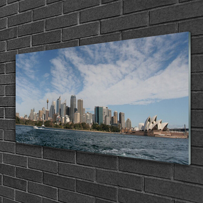 Obraz na skle Město Moře Domy Sydney