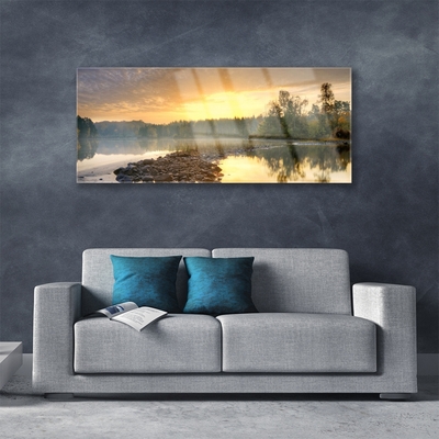 Obraz na skle Jezero Kameny Krajina