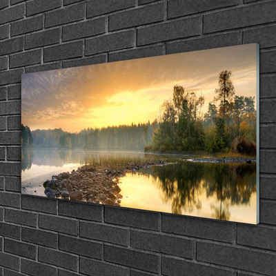 Obraz na skle Jezero Kameny Krajina