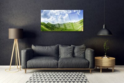 Obraz na skle Hora Louka Příroda