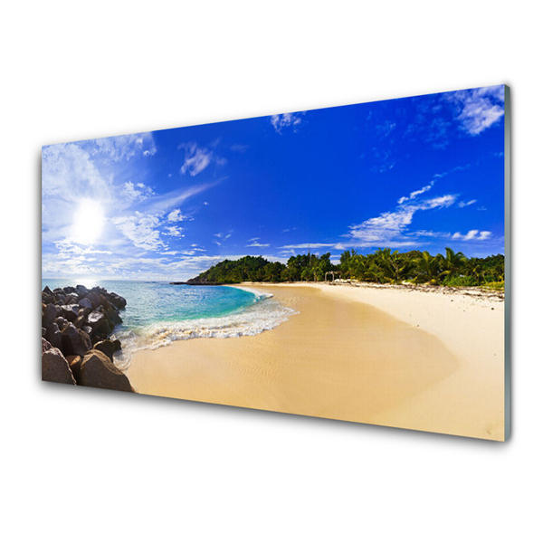 Obraz na skle Slunce Moře Pláž Krajina