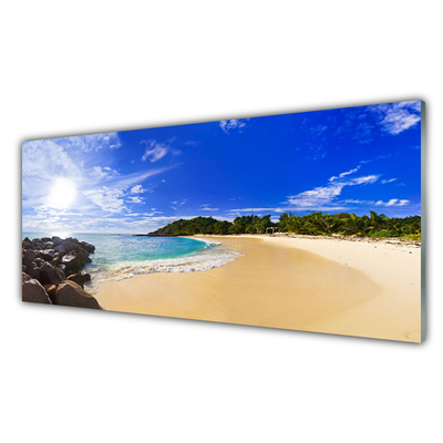 Obraz na skle Slunce Moře Pláž Krajina