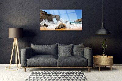 Obraz na skle Pláž Moře Vlny Krajina
