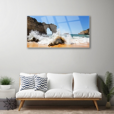Obraz na skle Pláž Moře Vlny Krajina