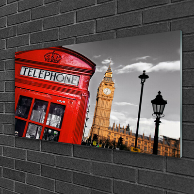 Obraz na skle Telefonní Budka Londýn