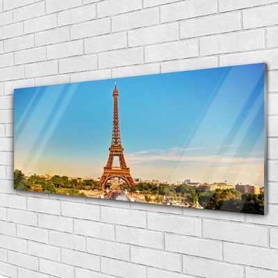 Obraz na skle Eiffelová Věž Paříž