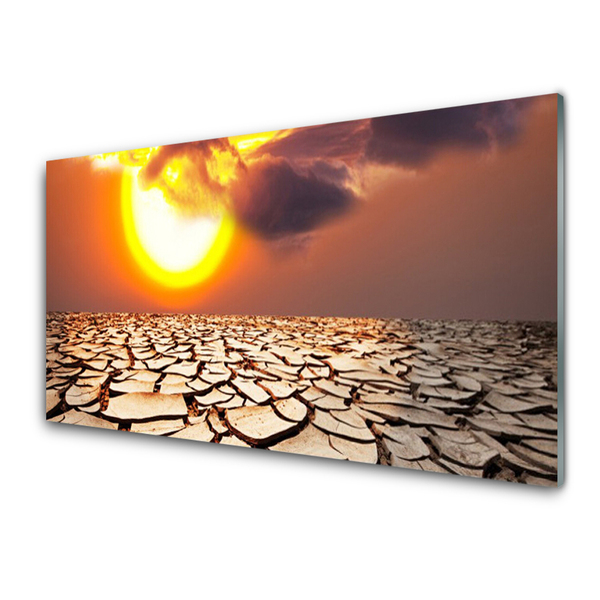 Obraz na skle Slunce Poušť Krajina