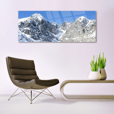 Obraz na skle Hora Sníh Krajina