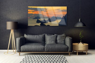 Obraz na skle Moře Skály Hory Krajina